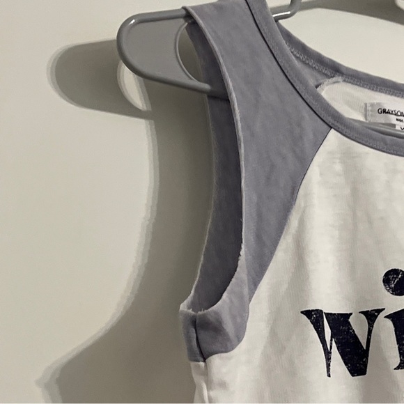 NWOT WOMENS XS GRAYSON THREADS WINE SLEEVELESS CREW NECK TANK TOP, PURPLE/WHITE - Picture 6 of 7